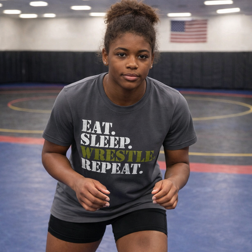 "Eat. Sleep. Wrestle. Repeat." T-Shirt