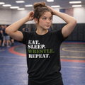 "Eat. Sleep. Wrestle. Repeat." T-Shirt